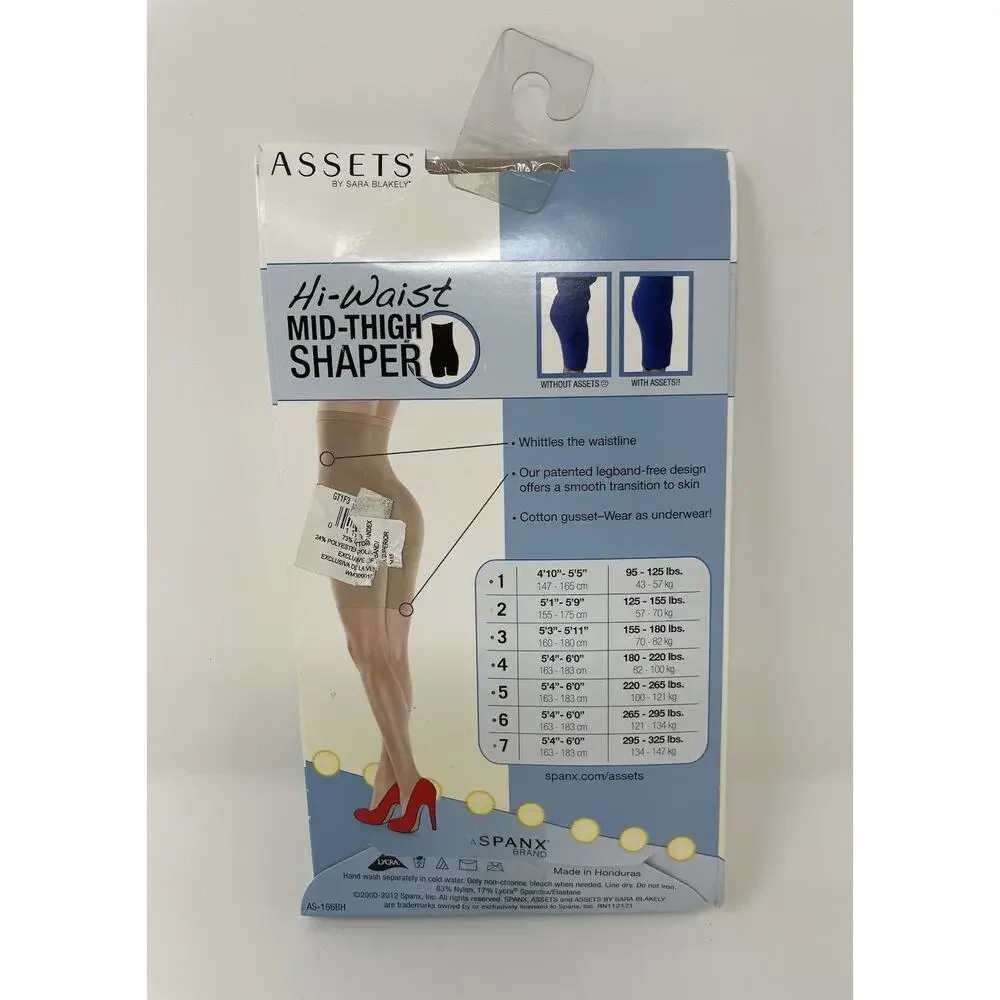 ASSETS by SPANX Women's Hi-Waist Mid-Thigh Shaper Size 4 Nude Control New - Picture 2 of 2
